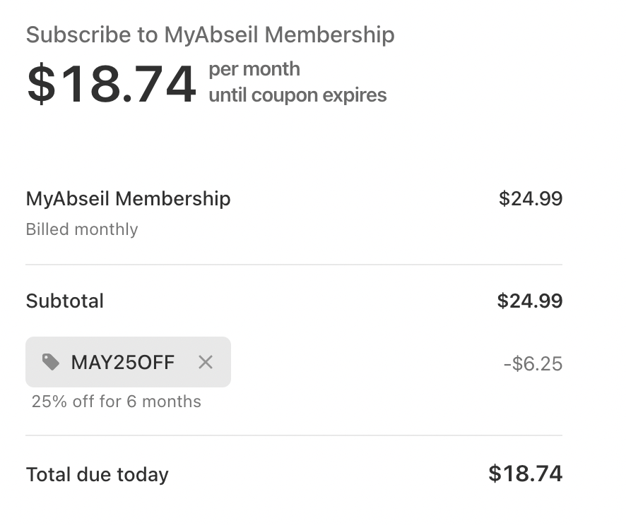 Promotion code applied successfully